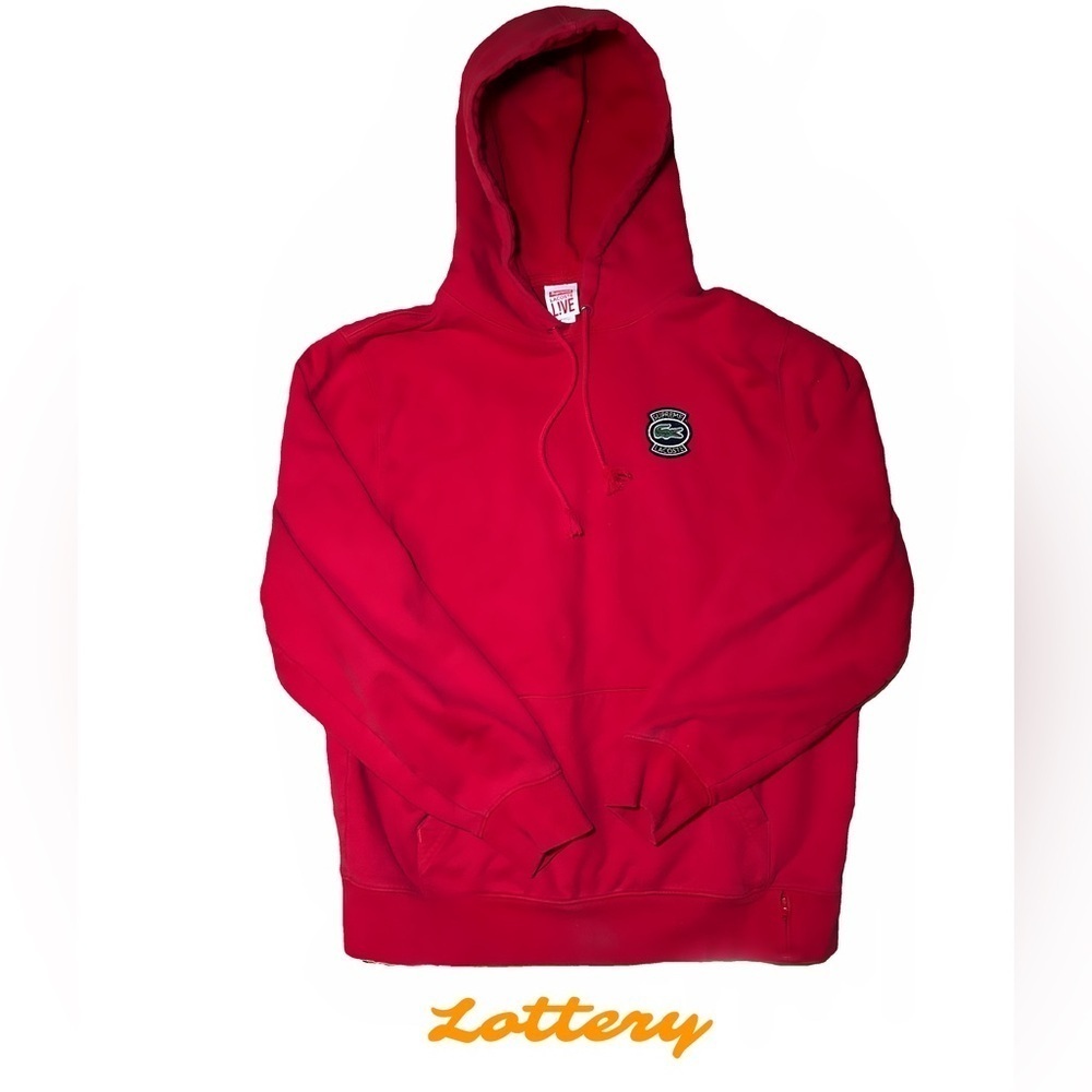 Supreme hoodie and Lacoste collab